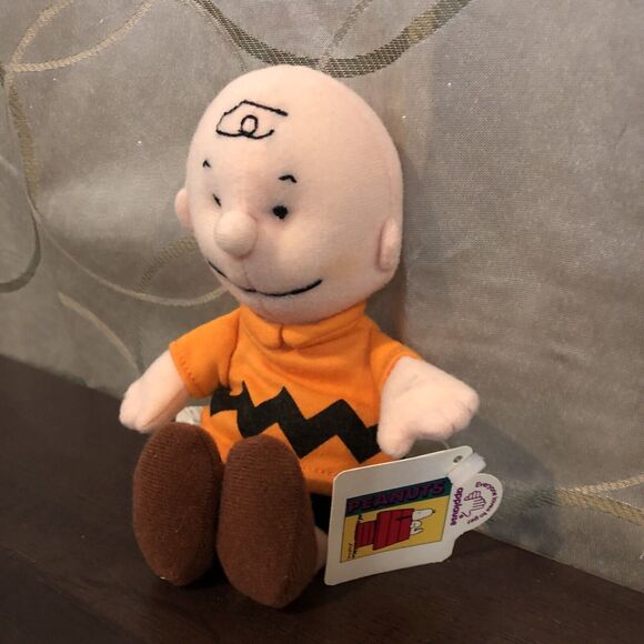 Vintage Peanuts Charlie Brown Mini Bean Bag Toy Plush Applause W/ Tags 8” - Picture 3 of 11